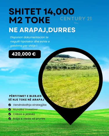 Foto e Tokë në shitje Arapaj, Durrës