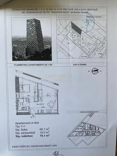Foto di Appartamento in vendita Tirana Tower Porcelan, Tiranë