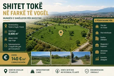 Zdjęcie land na sprzedaż Farkë e Vogël, Farke, Tiranë