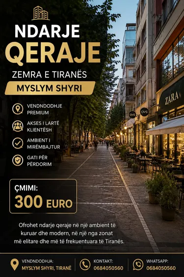 Foto di commercial in affitto Myslym Shyri, Rruga Myslym Shyri, Tiranë